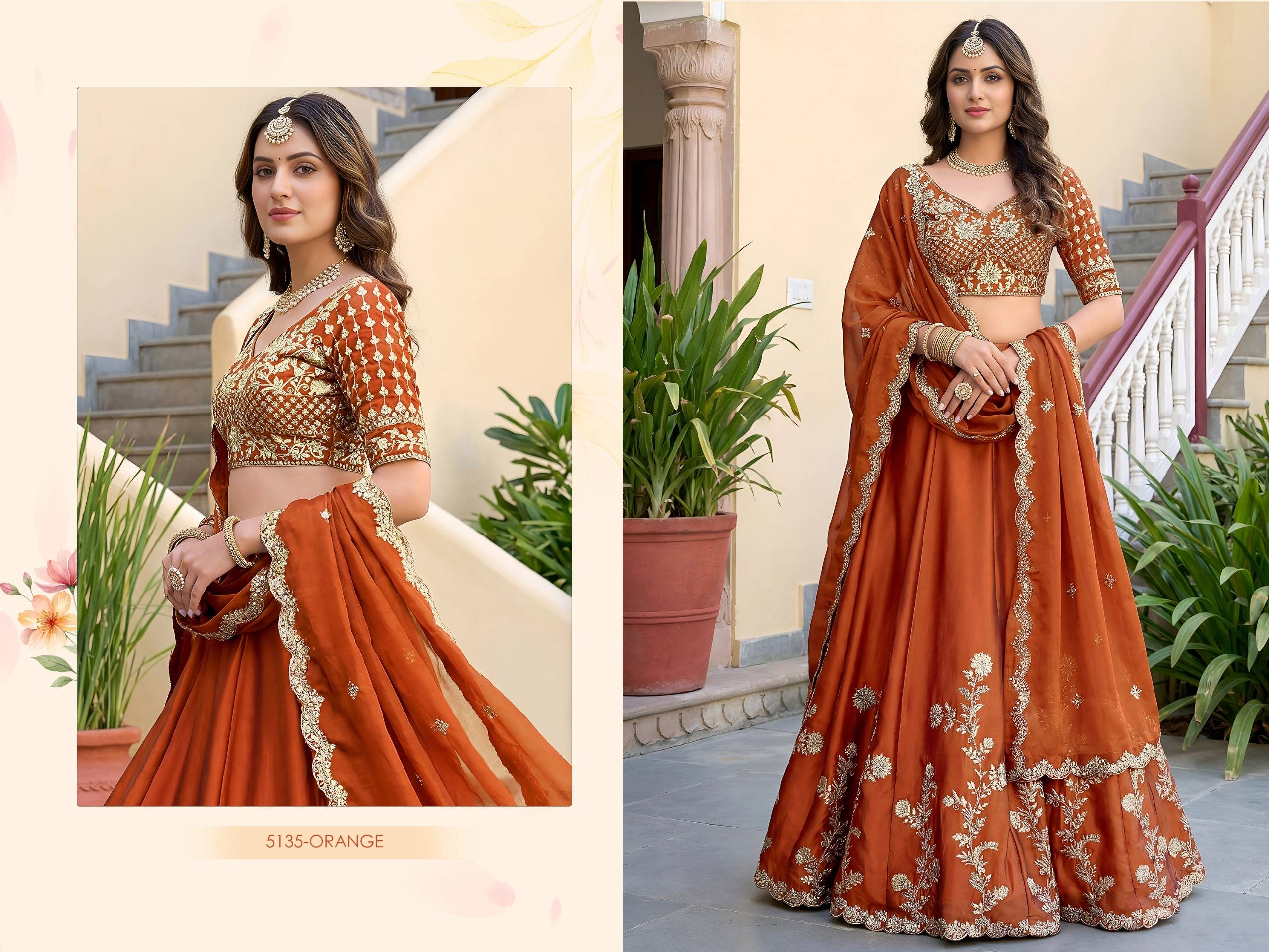 VOL-36 5135 Series By Zeel Clothing Designer Beautiful Collection Occasional Wear & Party Wear Rangoli silk Lehengas At Wholesale Price